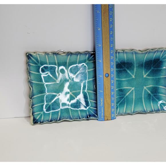 3 Kotobuki MCM Japan Ceramic Glazed Turquoise Square Tiles - Picture 3 of 6